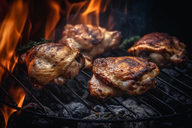 Chicken thighs grill Generate Ai