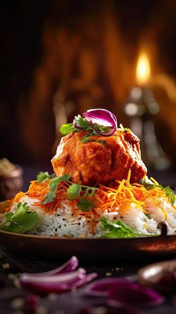 Chicken tikka masala a dish consisting of roasted marinated chicken chunks