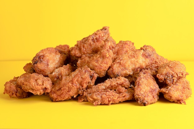 Chicken wings chicken wings on yellow background bright background