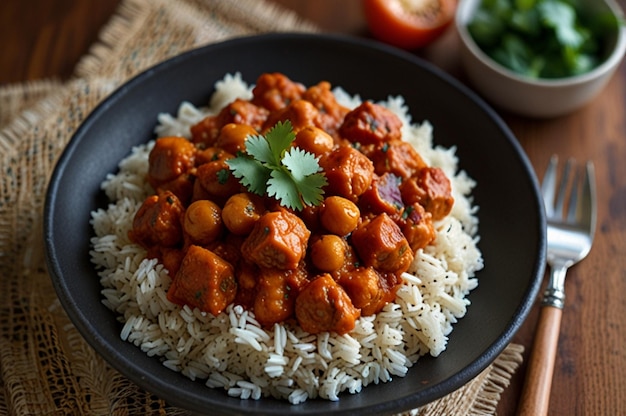 Chickpea Tikka Masala with Brown Rice