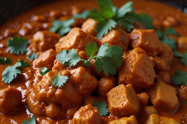 Chickpea Tikka Masala with Garnish