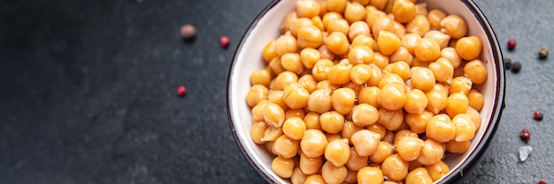 chickpea Turkish peas chickpea legume fresh healthy meal food diet snack on the table copy space