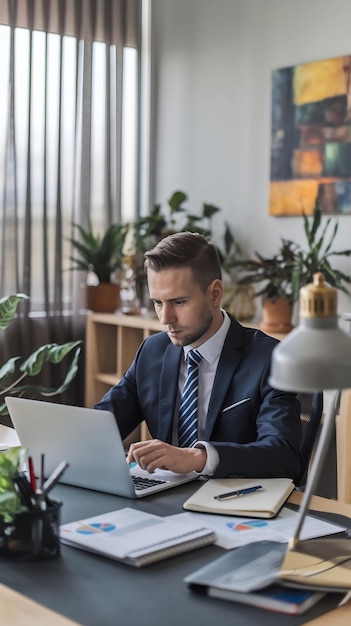 Chief financial officer examining capital funds and revenue data