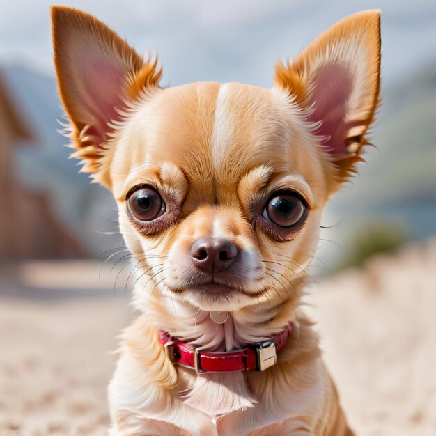 Photo chihuahua dog background very cool