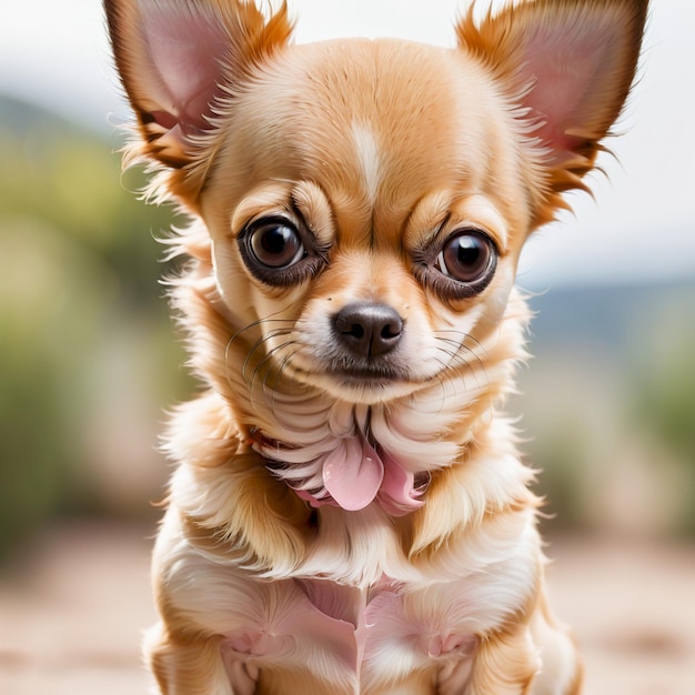 Photo chihuahua dog background very cool