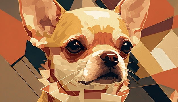 Chihuahua dog Creative illustration Ai Generate