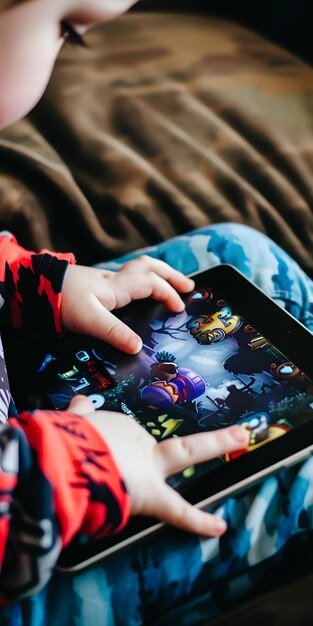 Child Gaming on Tablet