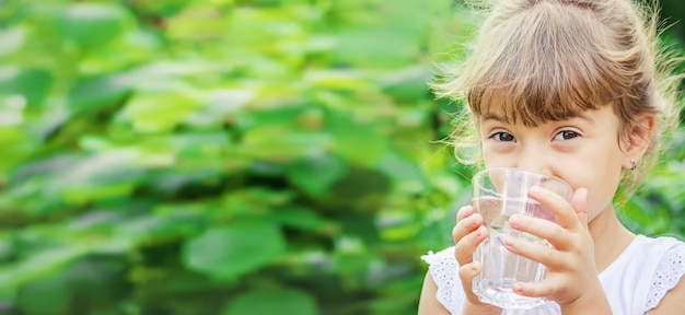 Child glass of water