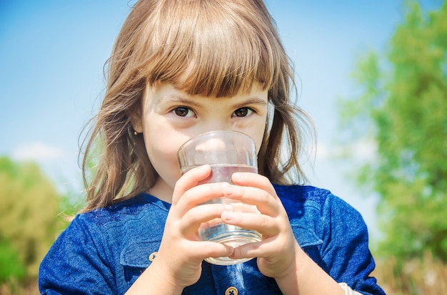 Child glass of water