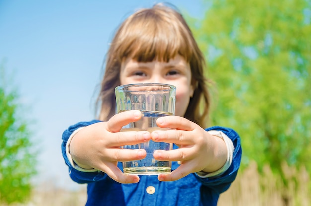 Child glass of water