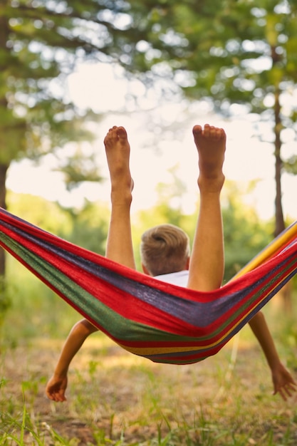 Child on hammock Activities and fun for children outdoors