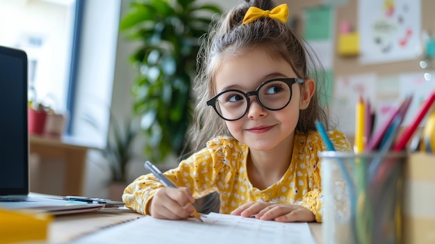 A child imitating a virtual secretary managing a toy calendar and setting reminders for other children