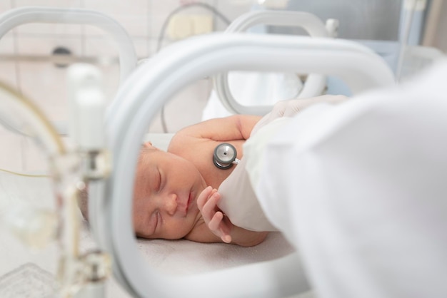 A child in an incubator Neonatal and Premature Intensive Care Unit