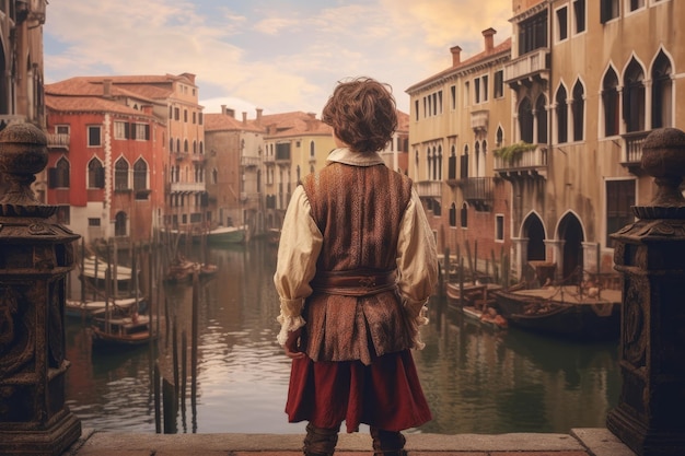 Child old venice Generate Ai