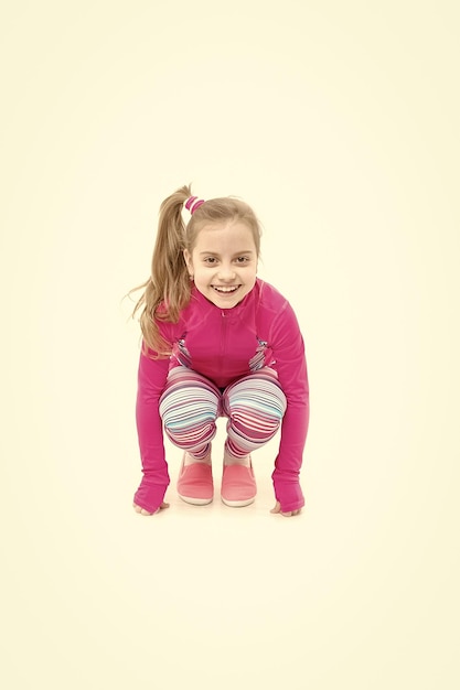 Child in pink sportswear