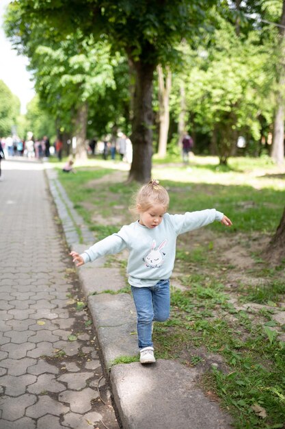 Child playing in the park