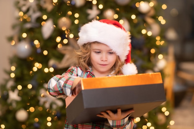 Child preparing for the christmas and new year holidays