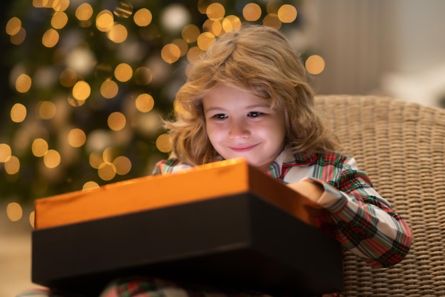 Child preparing for the christmas and new year holidays