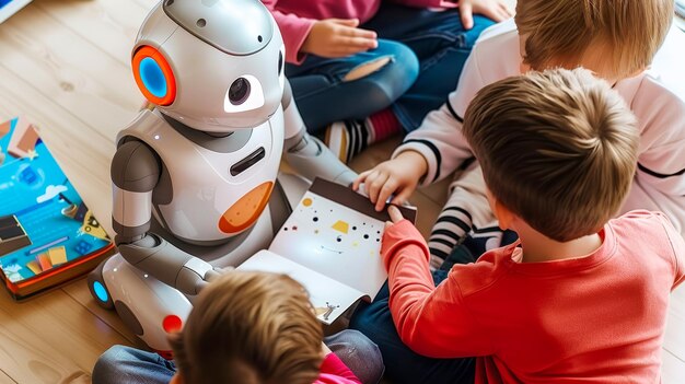 Child and Robot Reading Together