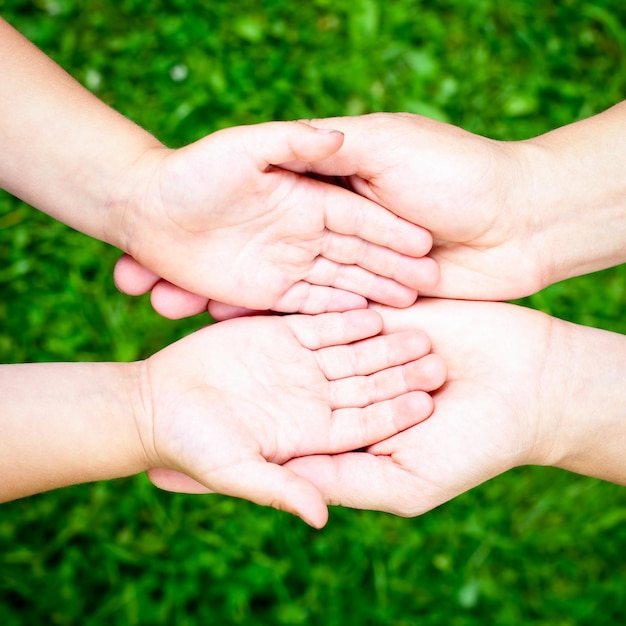 Child showing hands