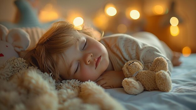 Photo a child sleeping