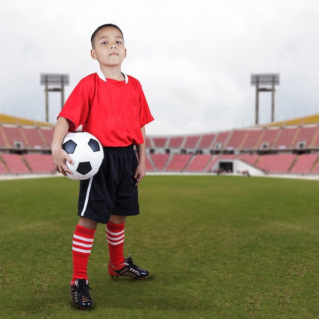 Child soccer player