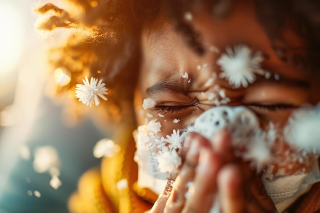 Photo child using nasal spray for allergies