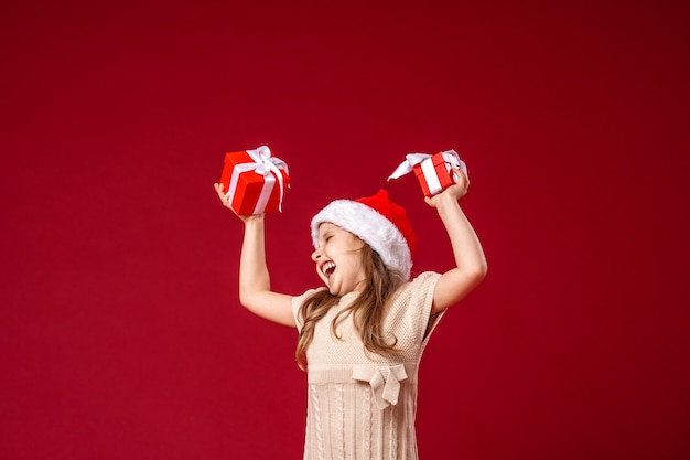 child with a gift box