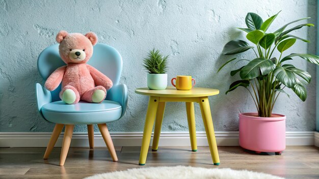 Photo childfriendly room simple interior design mockup