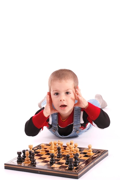 Childre playing chess