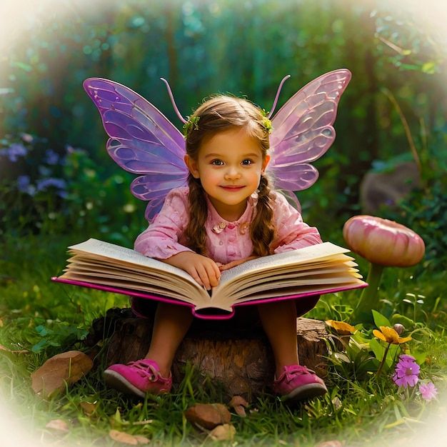 Photo children book illustration fairy generated by ai