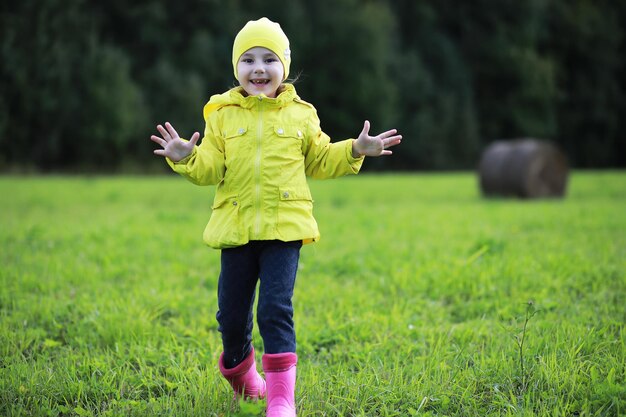 Children go to the forest for mushrooms