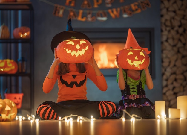 Children on Halloween