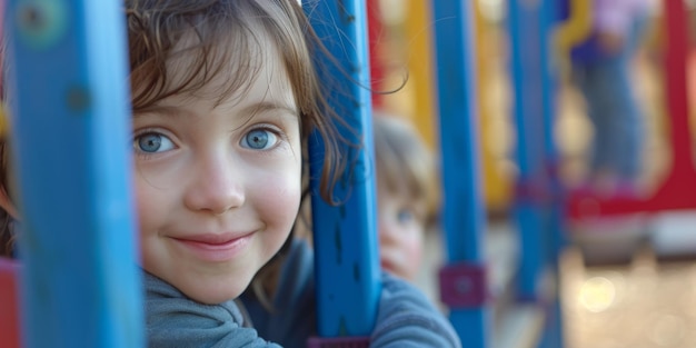 children in kindergarten on the playground Generative AI