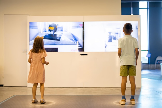 Children learn interactively in a science museum