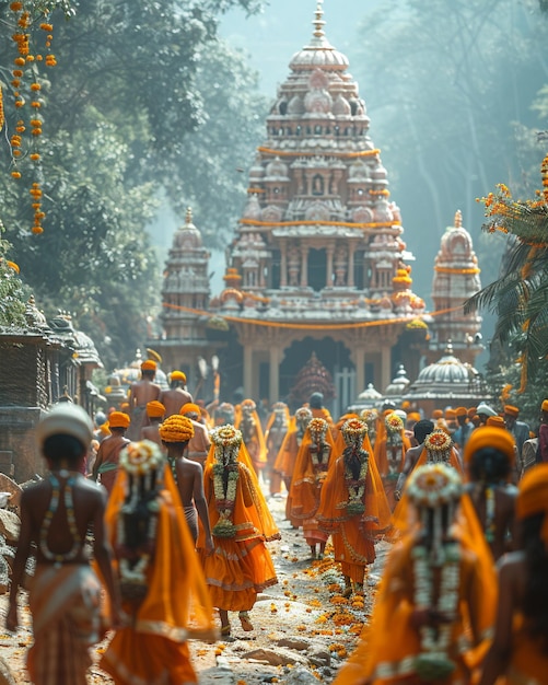 Children Participating In Rath Yatra Background