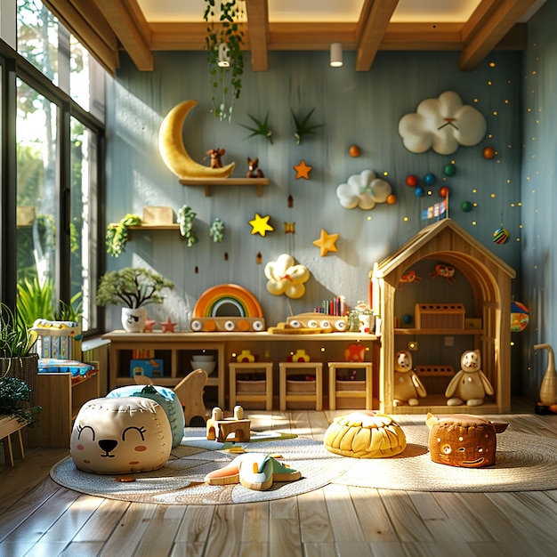 Children play room area concepts for modern homes