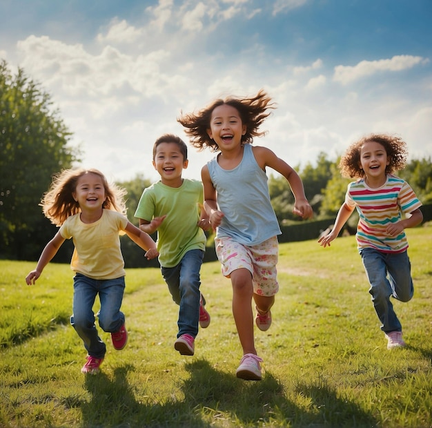 Children playing outdoors