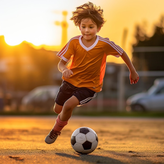 Children Playing Soccer Youthful Football Fun in Captivating Photos