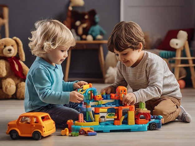 Photo a children playing with toys