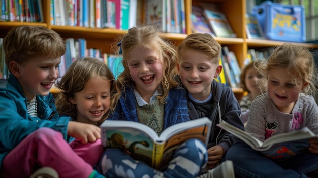 The Children Reading Books