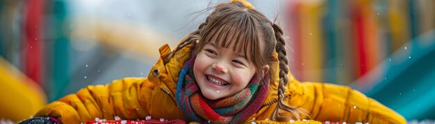 Children with Down syndrome play joyfully in an inclusive vibrant playground filled with laughter