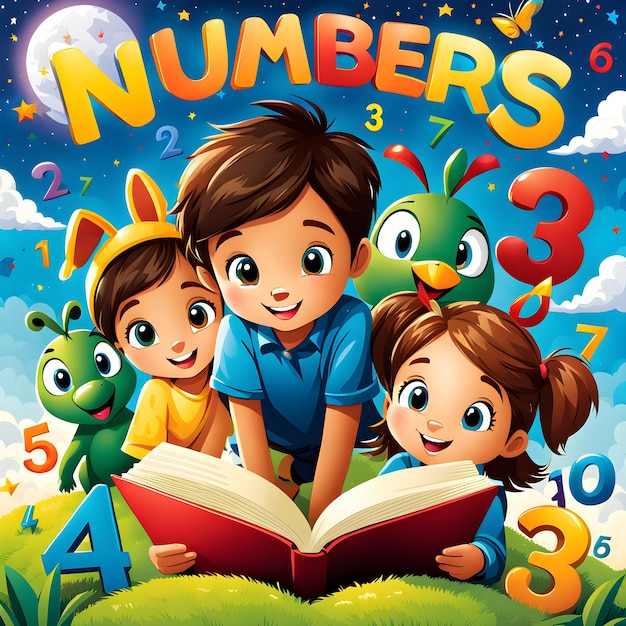 a childrens book with the numbers 3 and 3 on it