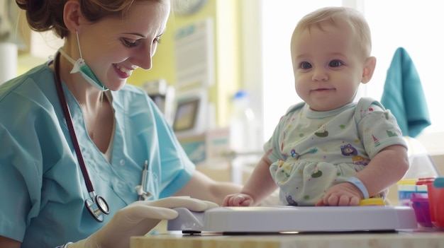 Photo childrens medical care and mysterious visuals a blend of pediatric healthcare and surreal imagery