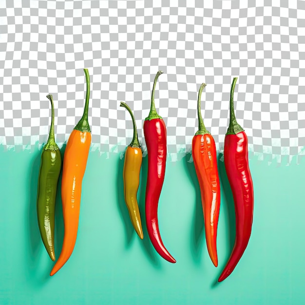 Chilies on transparent background