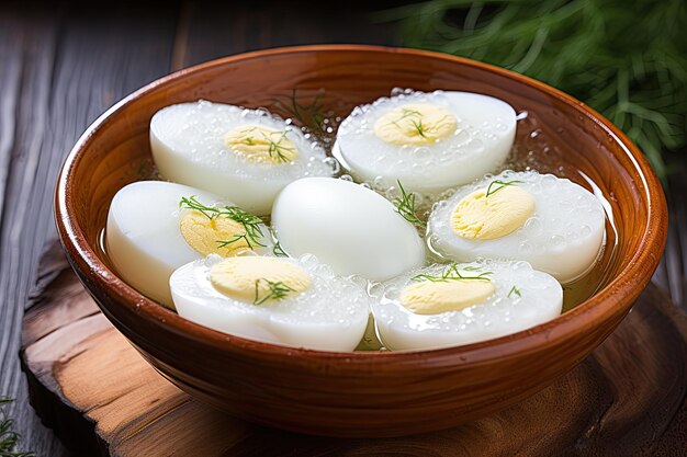 Chill justcooked hardboiled eggs by immersing them in a bowl filled with cold water and ice