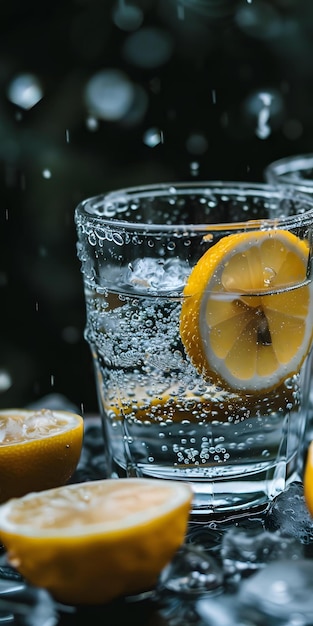 Chilled Lemonade with Slices