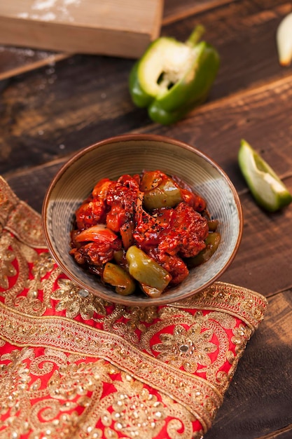 Chilli Chicken, Indian food, bell pepper