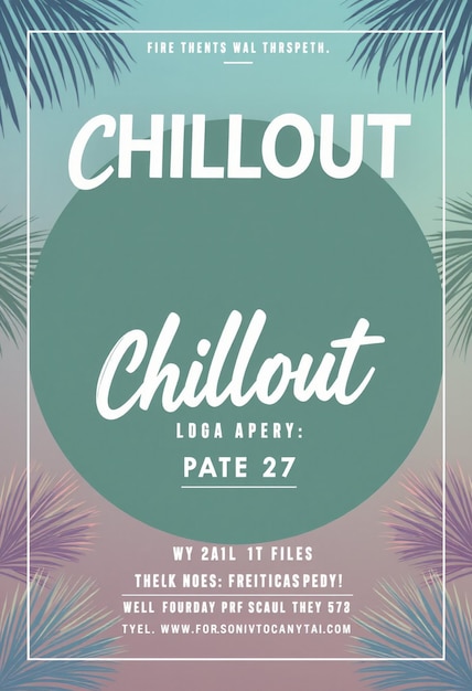 Chillout DJ party flyer and social media post and web banner template