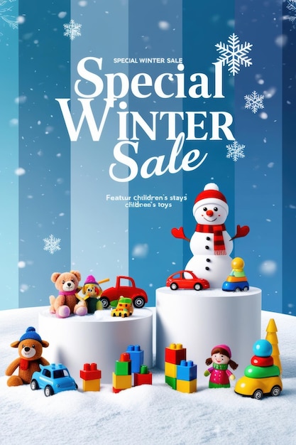 Chilly Deals Winter Sale Background Design